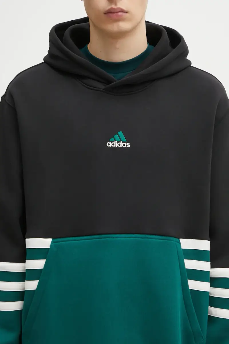 felpa Archive Hoodie uomo colore nero con cappuccio con applicazione JY2798 miniatura 4