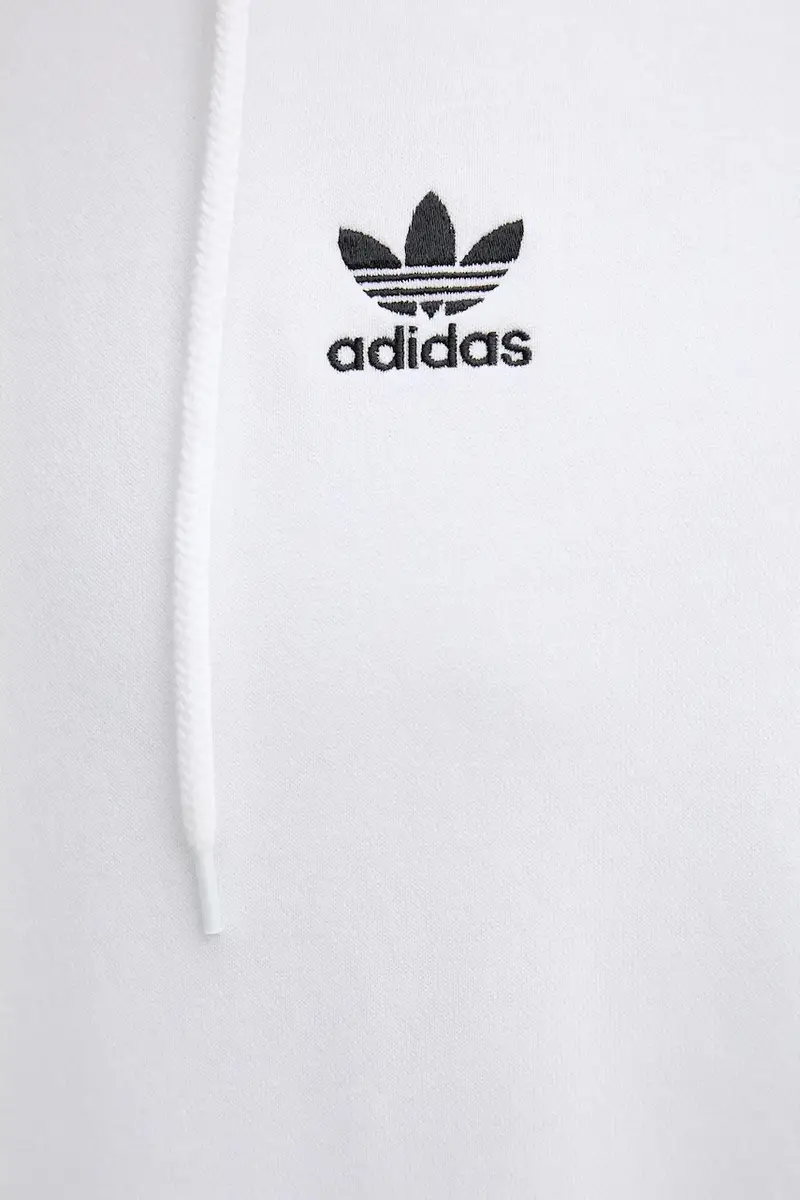 felpa Baggy Hoodie uomo colore bianco con cappuccio con applicazione JY1414 miniatura 5