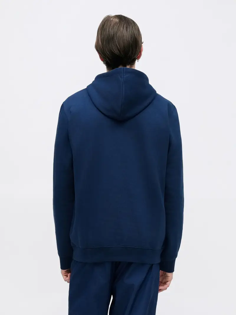 Felpa blu scuro / bianco miniatura 3