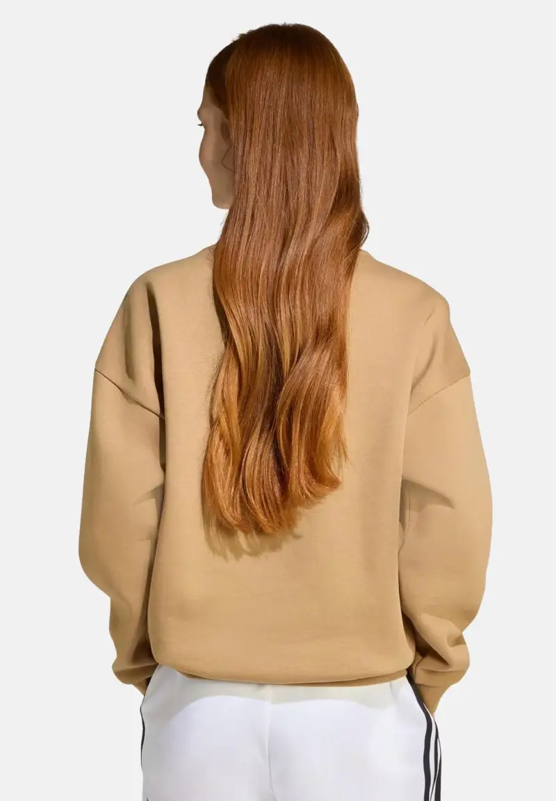 felpa boyfriend crew beige da bambino e da bambina.Fe miniatura 2