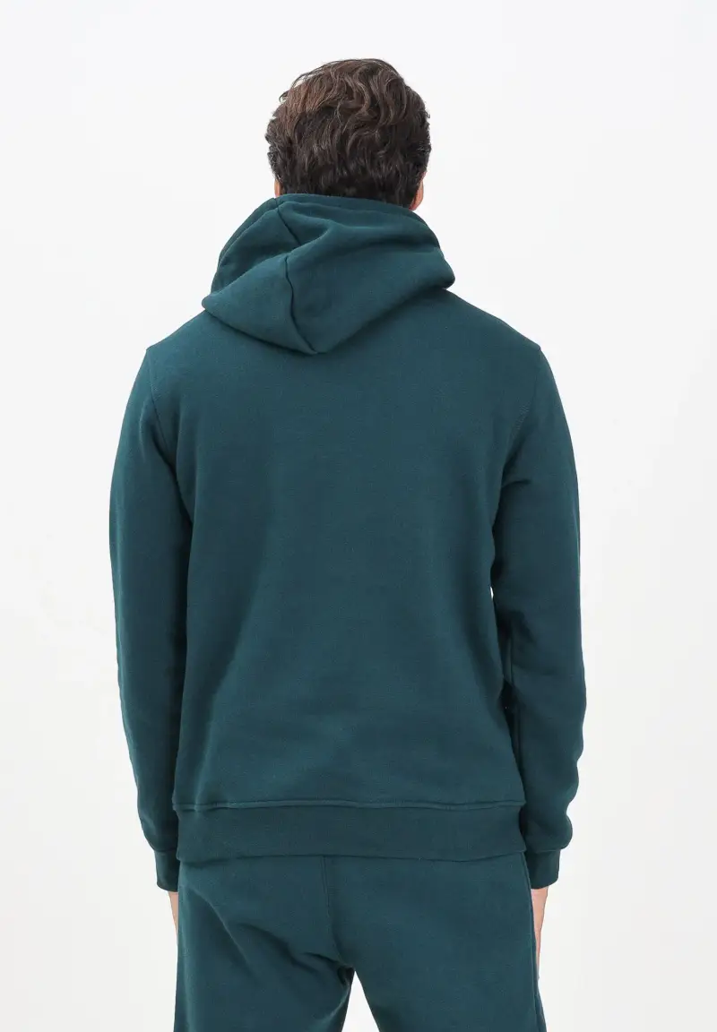 Felpa con cappuccio Essentials verde da uomo miniatura 3