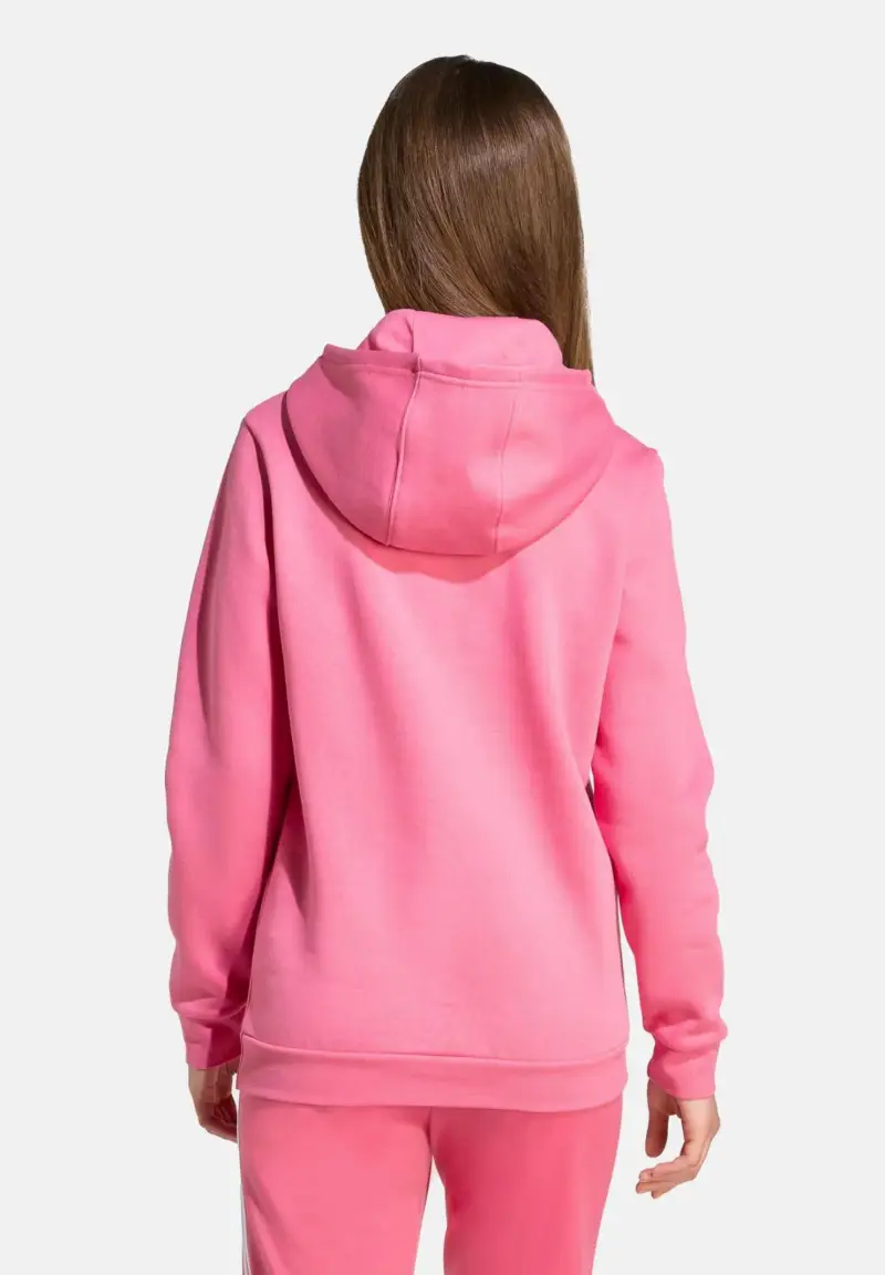 Felpa con cappuccio French Terry rosa da bambina miniatura 2