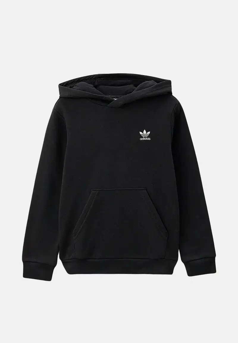 ADIDAS ORIGINALS Felpa con cappuccio nera per bambino e bambina