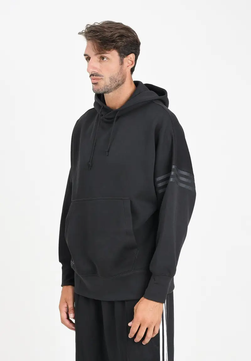 ADIDAS ORIGINALS Felpa con cappuccio Neuclassics nera da uomo