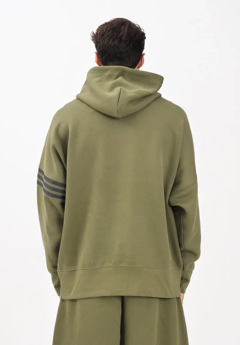 Felpa con cappuccio Neuclassics verde pisello da uomo miniatura 3