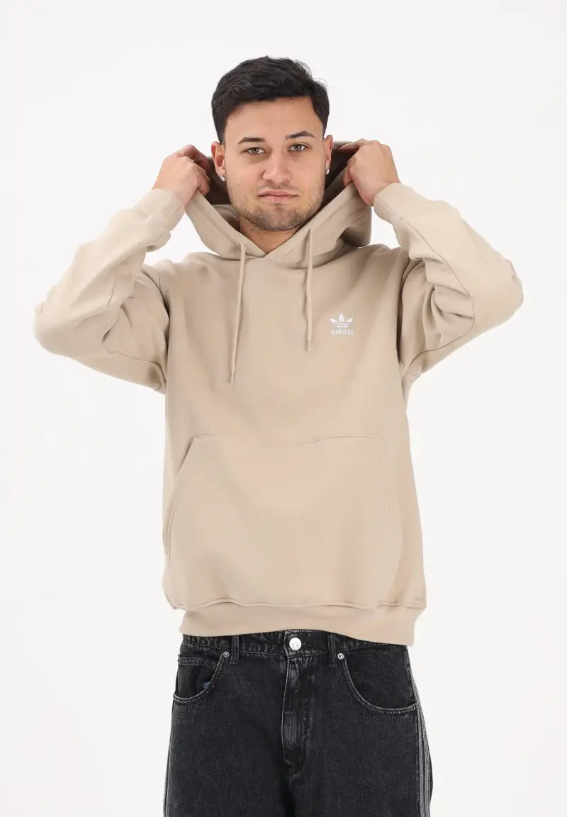 Felpa con cappuccio TREFOIL ESSENTIALS beige da uomo miniatura 2