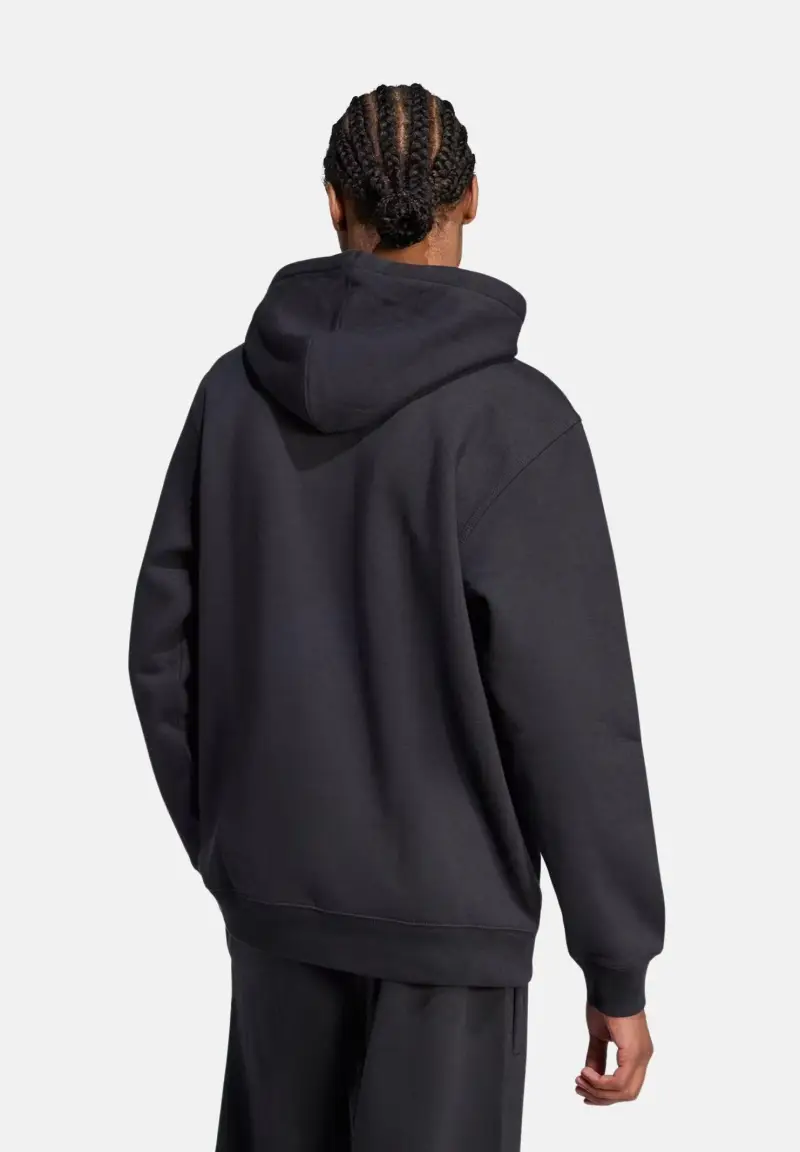 Felpa con cappuccio Trefoil Essentials Loose nera da uomo miniatura 3