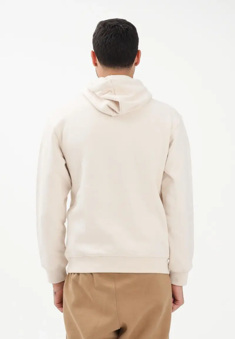 Felpa con cappuccio Trefoil Essentials Loose panna da uomo miniatura 3