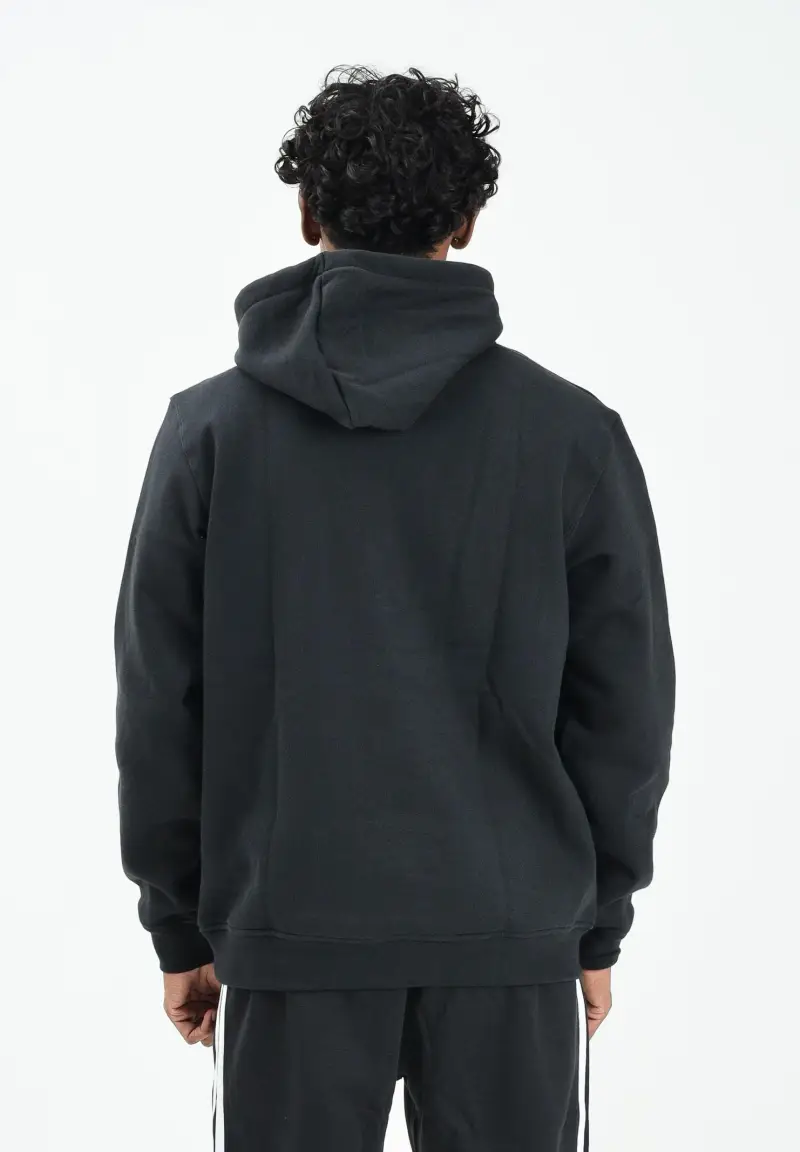 Felpa con cappuccio Trefoil Essentials nera da uomo miniatura 3