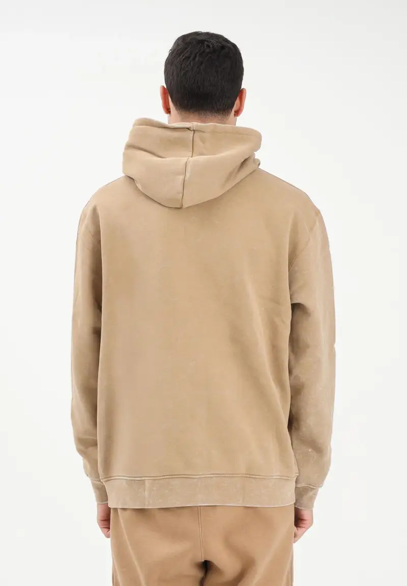 Felpa con cappuccio WASHED beige da uomo miniatura 3
