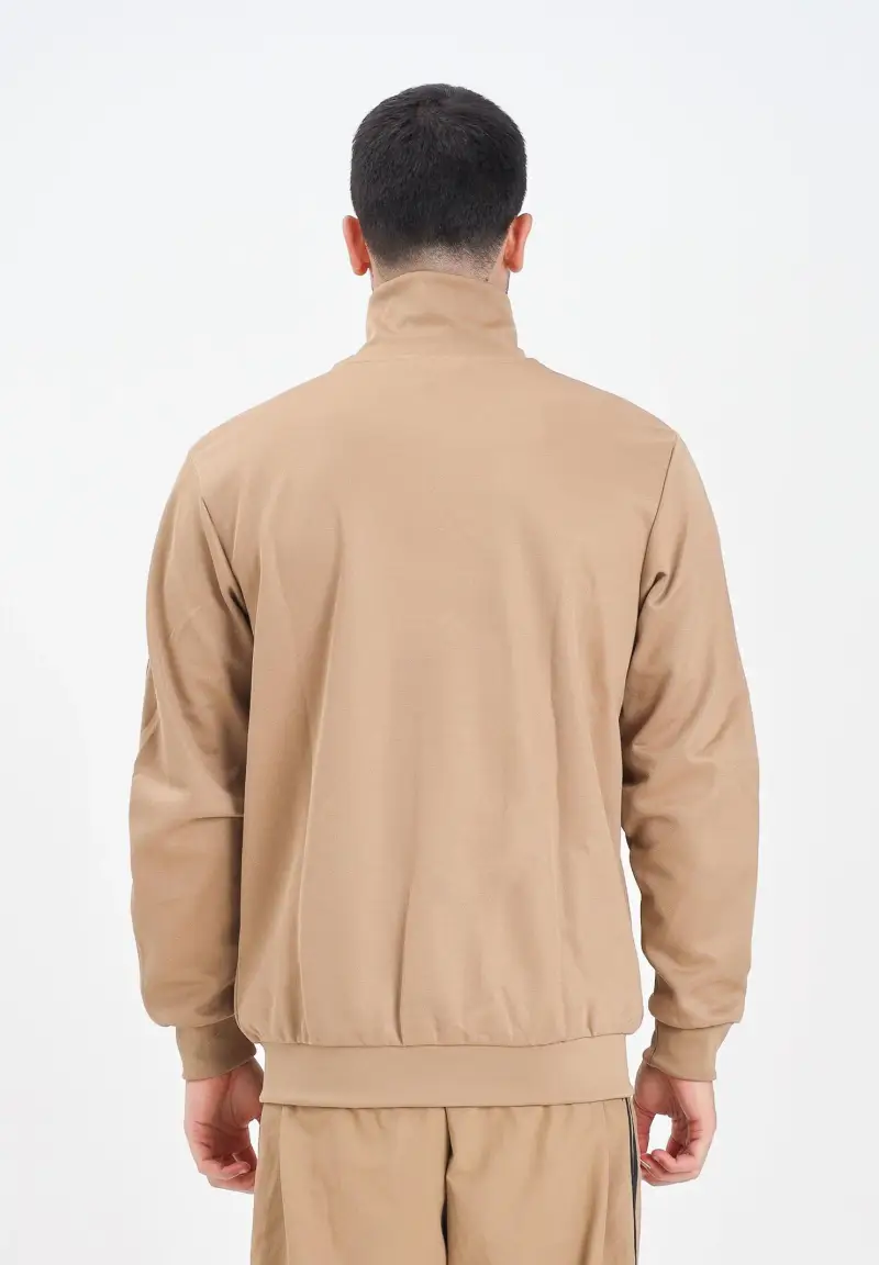 Felpa con zip Adicolor Classic beige da uomo miniatura 3