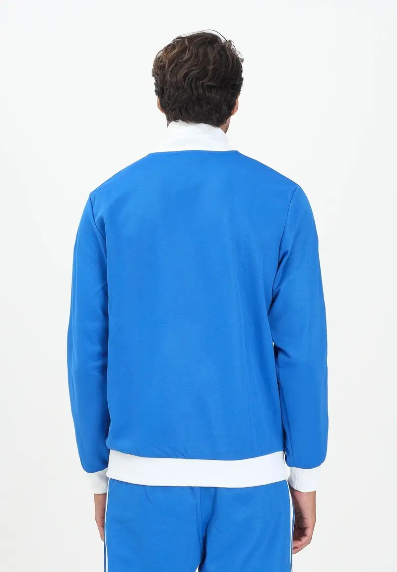 Felpa con zip Adicolor Classic blu acceso da uomo miniatura 3