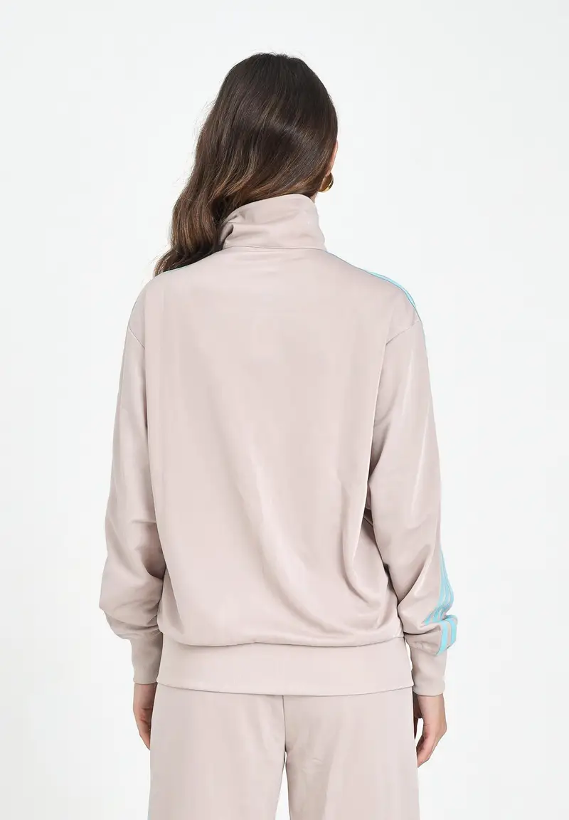 ADIDAS ORIGINALS Felpa con zip Adicolor Classic Firebird beige da donna miniatura 2