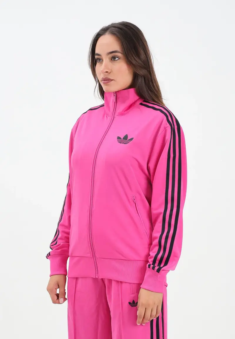 Felpa con zip adicolor Classic Firebird Loose fucsia da donna