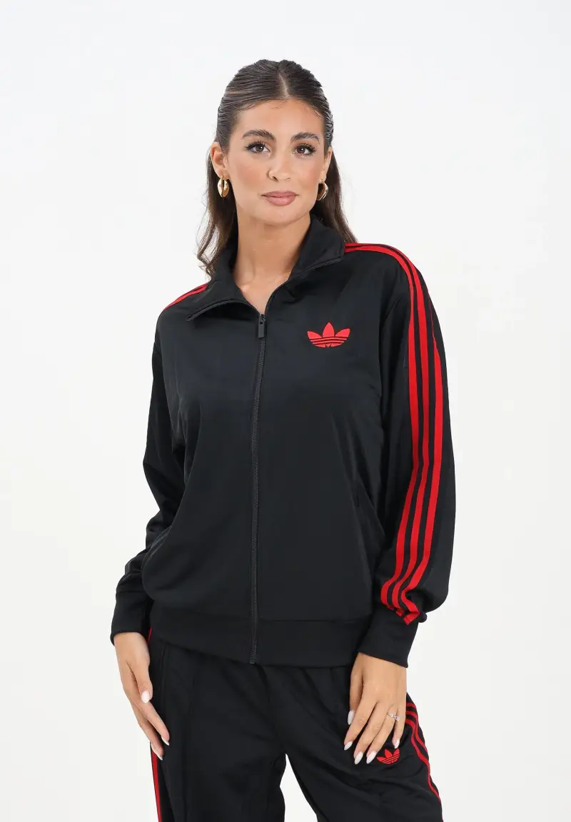 Felpa con zip Adicolor Classic Firebird Loose nera da donna miniatura 2