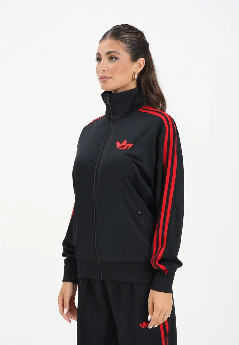 Felpa con zip Adicolor Classic Firebird Loose nera da donna