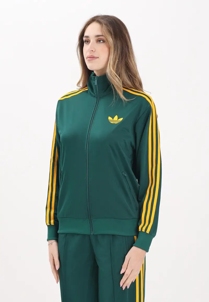 ADIDAS ORIGINALS Felpa con zip adicolor Classic Firebird Loose verde da donna