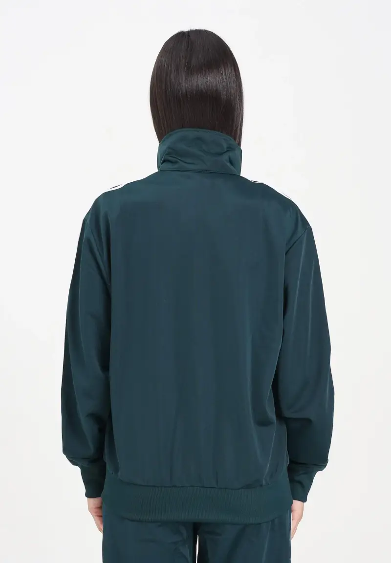 Felpa con zip adicolor Classic Firebird Loose verde da donna miniatura 3