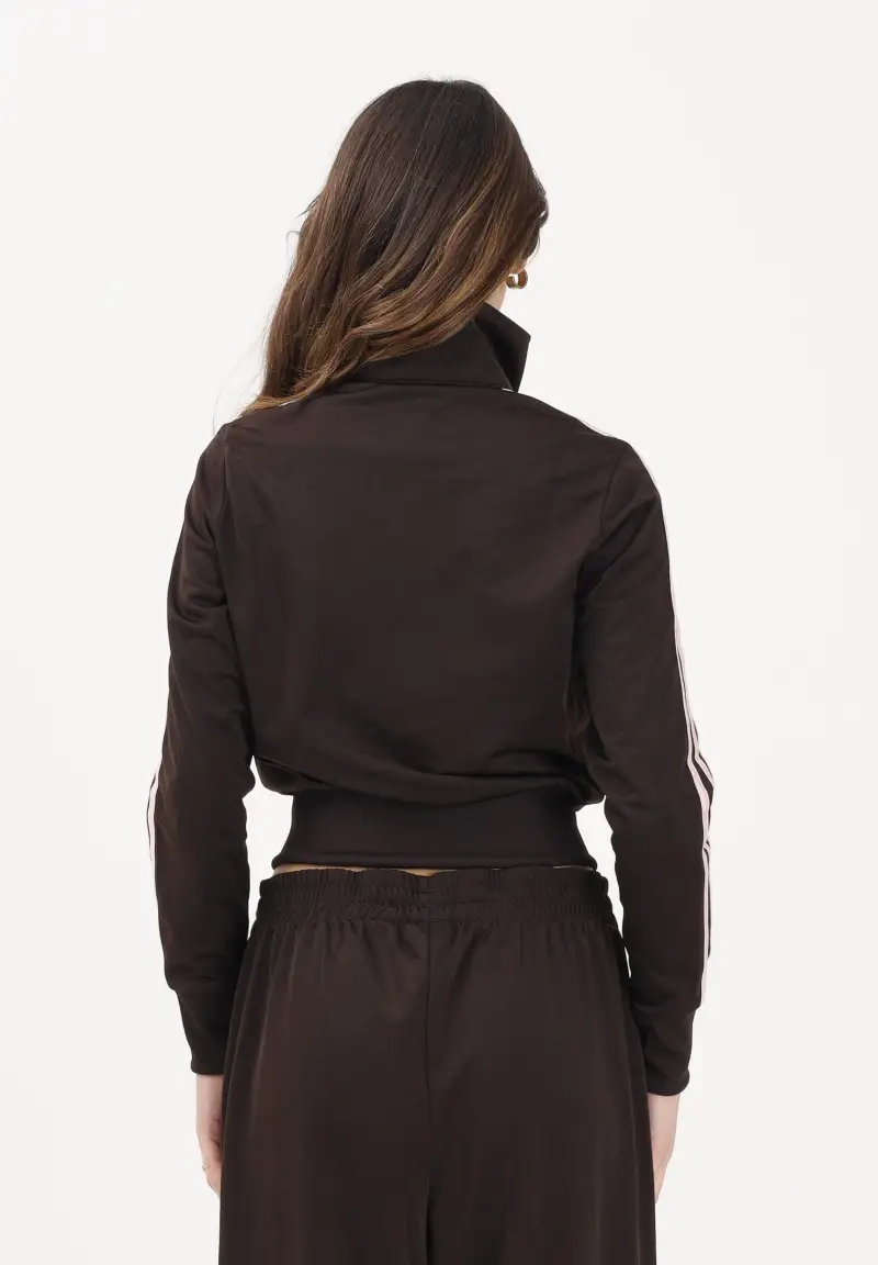 Felpa con zip Adicolor Classic Firebird marrone e rosa da donna miniatura 3