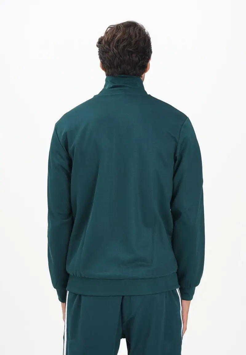 Felpa con zip Adicolor Classic verde da uomo miniatura 3