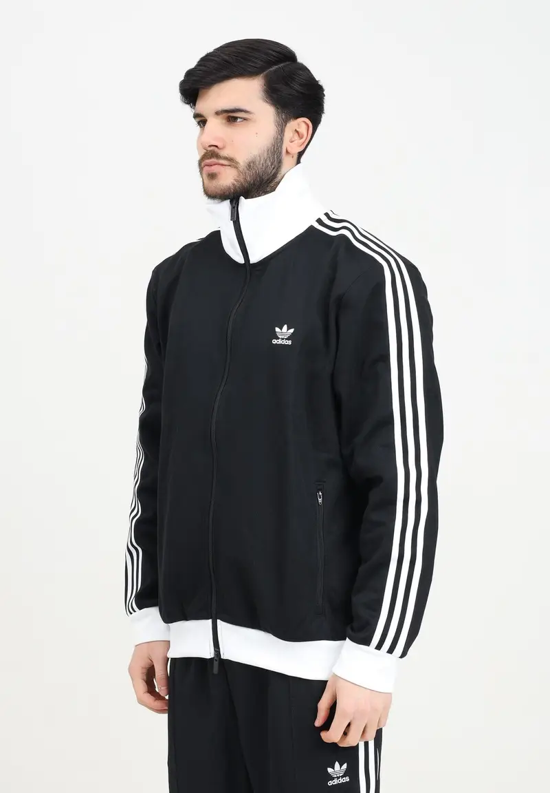 ADIDAS ORIGINALS Felpa con zip Adicolor Classics Beckenbauer nera da uomo