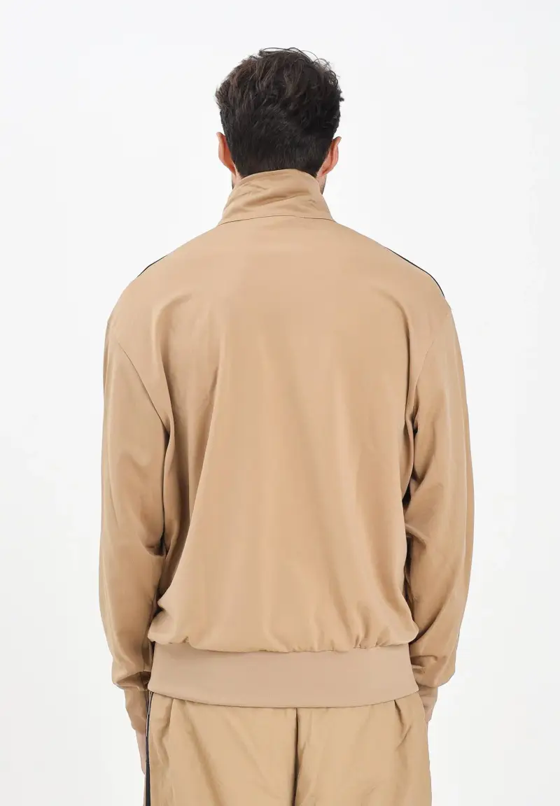 Felpa con zip adicolor Classics Firebird beige da uomo miniatura 3