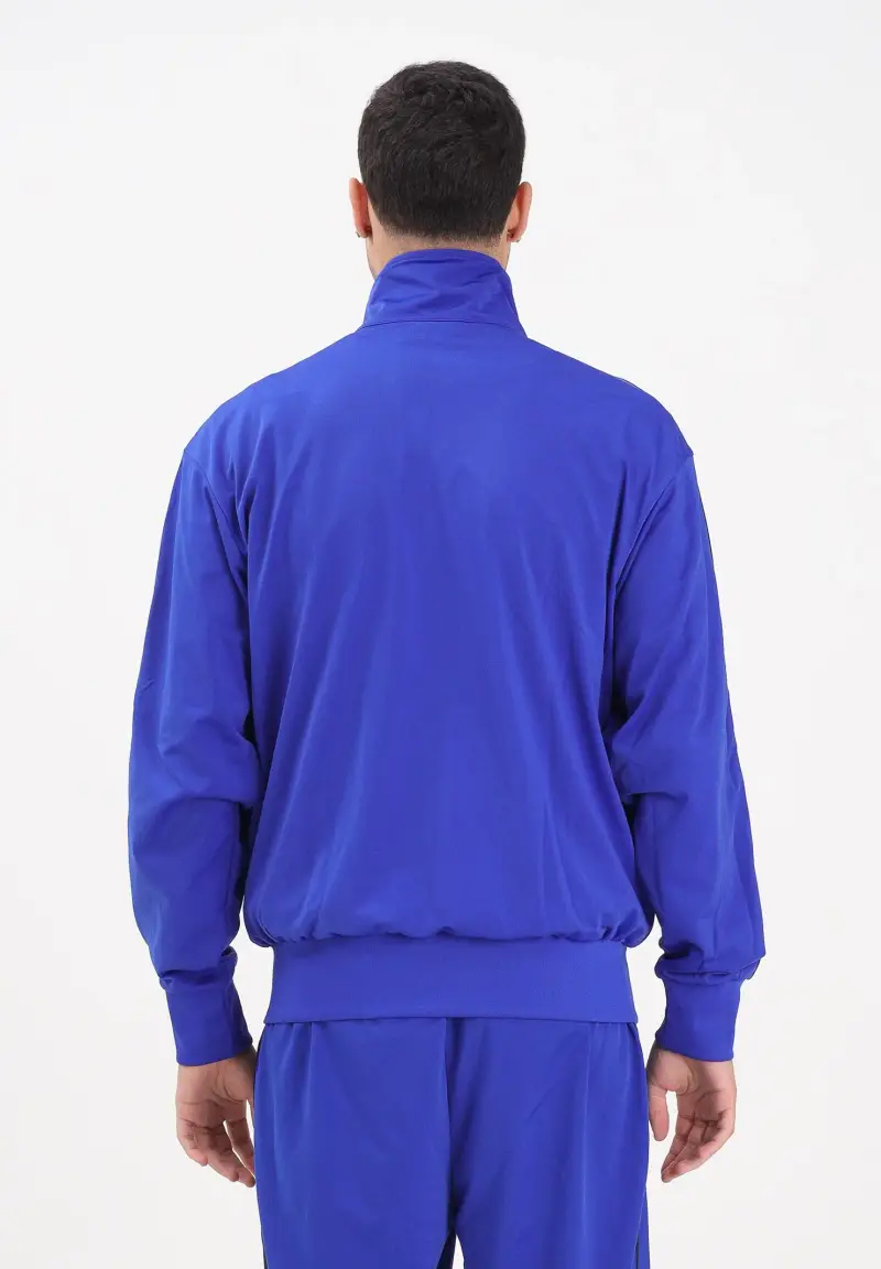 Felpa con zip adicolor Classics Firebird blu da uomo miniatura 3