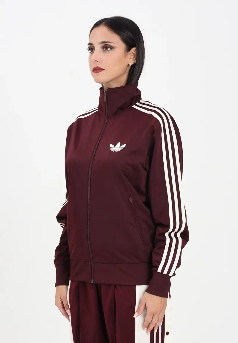Felpa con zip Adicolor Classics Firebird Loose bordeaux da donna