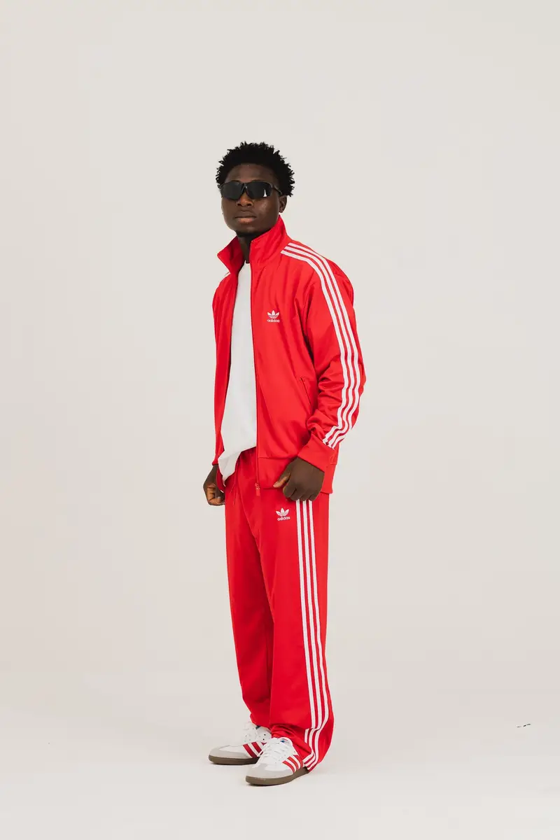 ADIDAS ORIGINALS Felpa con zip Adicolor Classics Firebird rossa da uomo miniatura 3