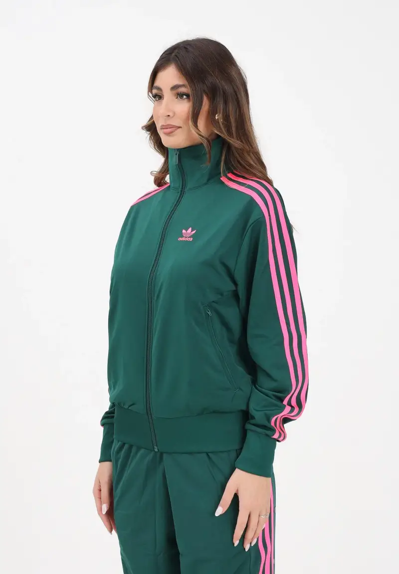 Felpa con zip Adicolor Classics Firebird verde da donna