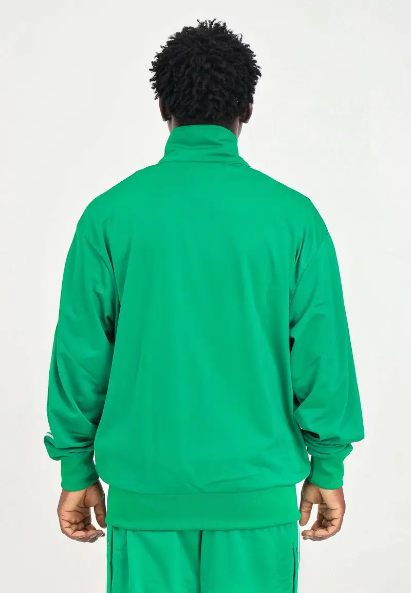 Felpa con zip Adicolor Classics Firebird verde da uomo miniatura 3