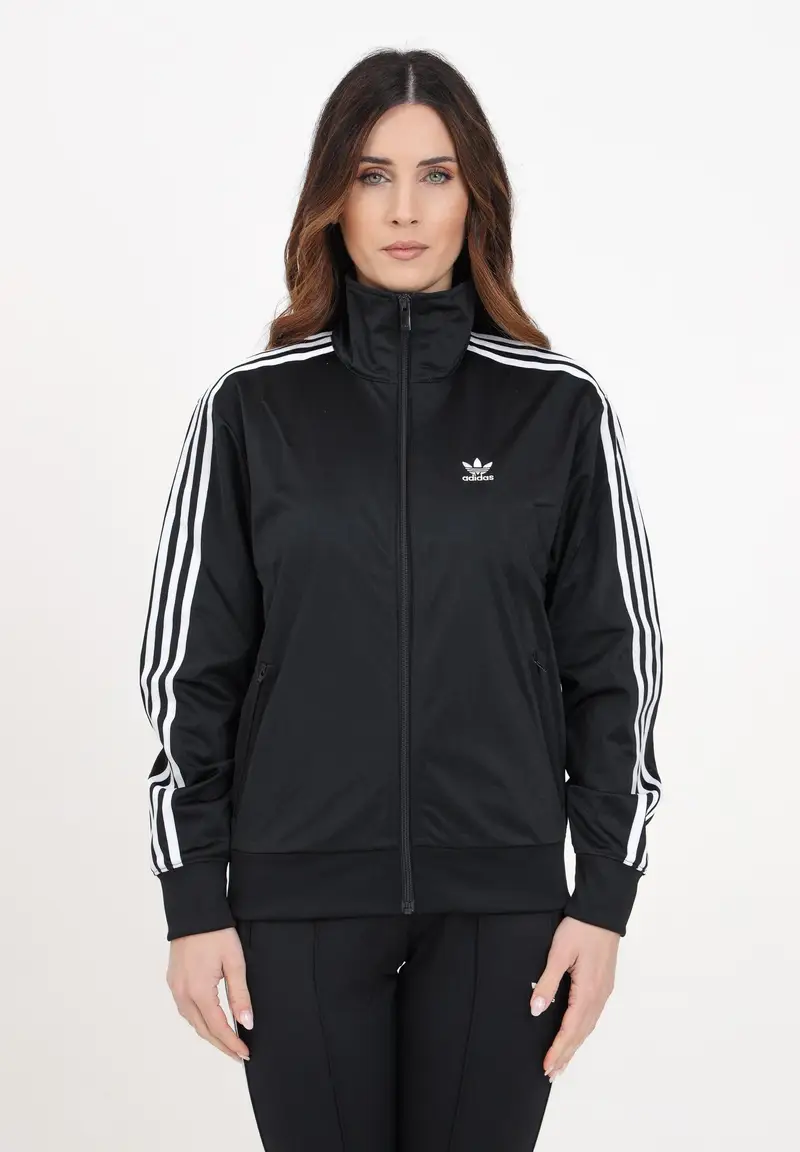 ADIDAS ORIGINALS Felpa con zip Adicolor Classics Loose Firebird nera da donna