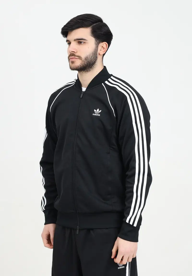 ADIDAS ORIGINALS Felpa con zip Adicolor Classics SST nera da uomo