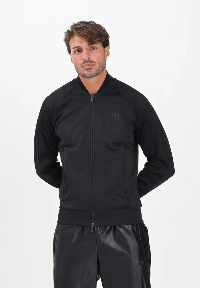 Felpa con zip Adicolor Classics SST nera da uomo miniatura 2