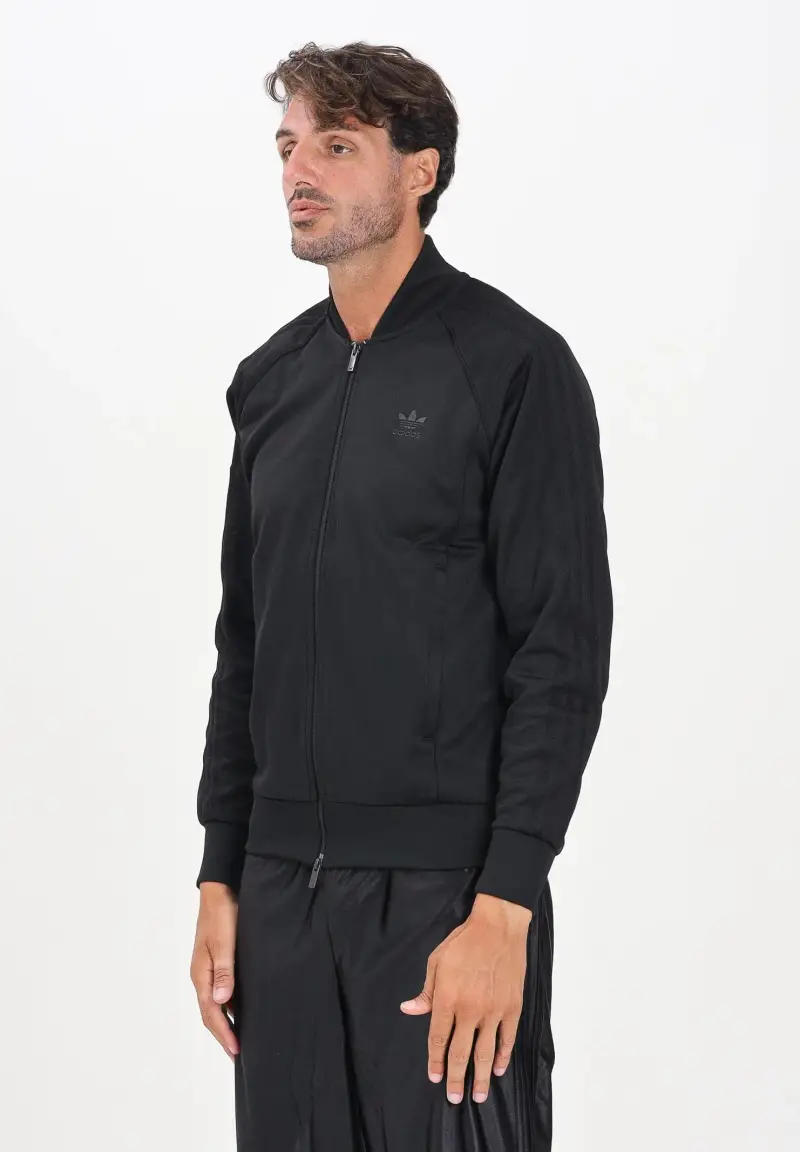 Felpa con zip Adicolor Classics SST nera da uomo