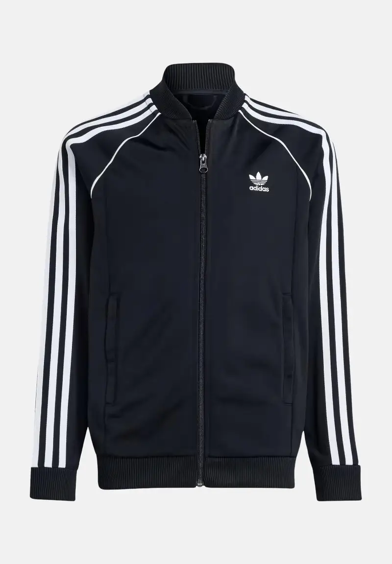 ADIDAS ORIGINALS Felpa con zip adicolor SST nera per bambino e bambina