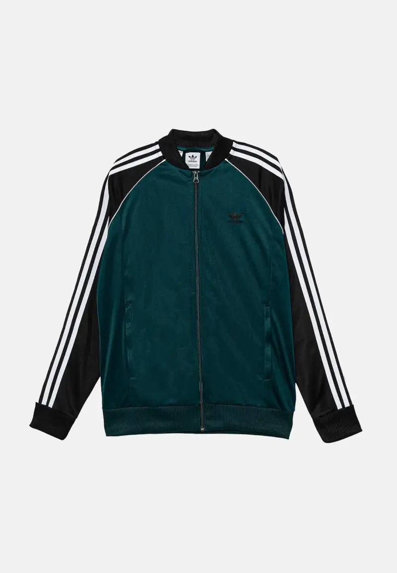 Felpa con zip Adicolor SST verde per bambino e bambina