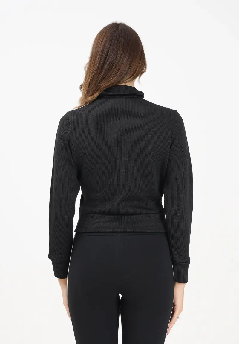 Felpa con zip Firebird Adicolor Knit nera da donna miniatura 3