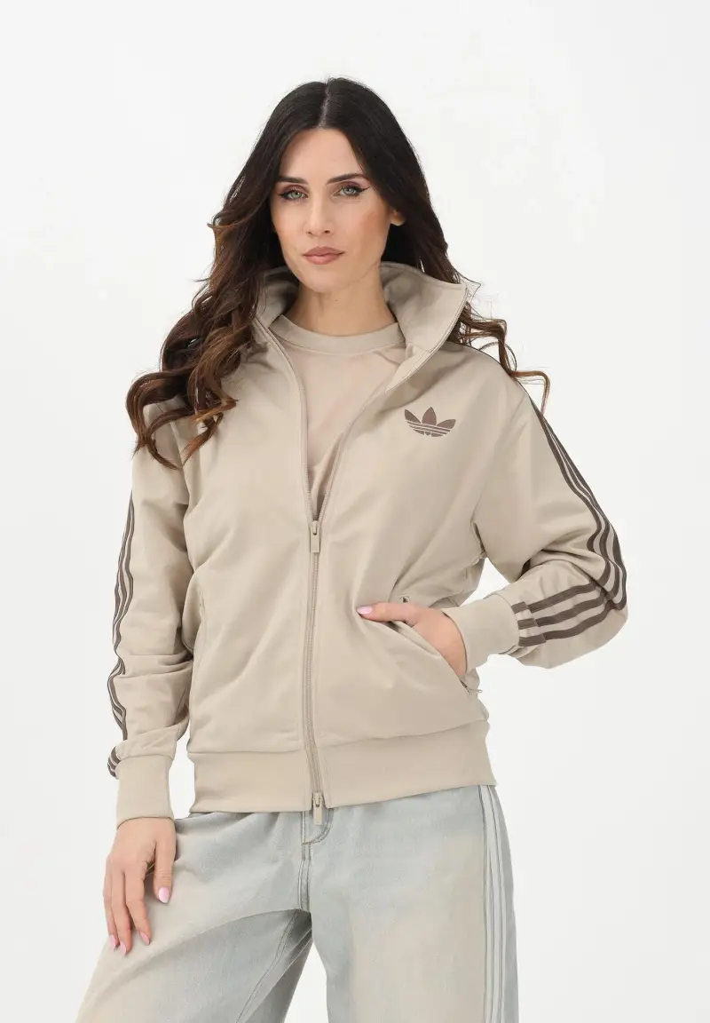 Felpa con zip FIREBIRD beige da donna miniatura 2