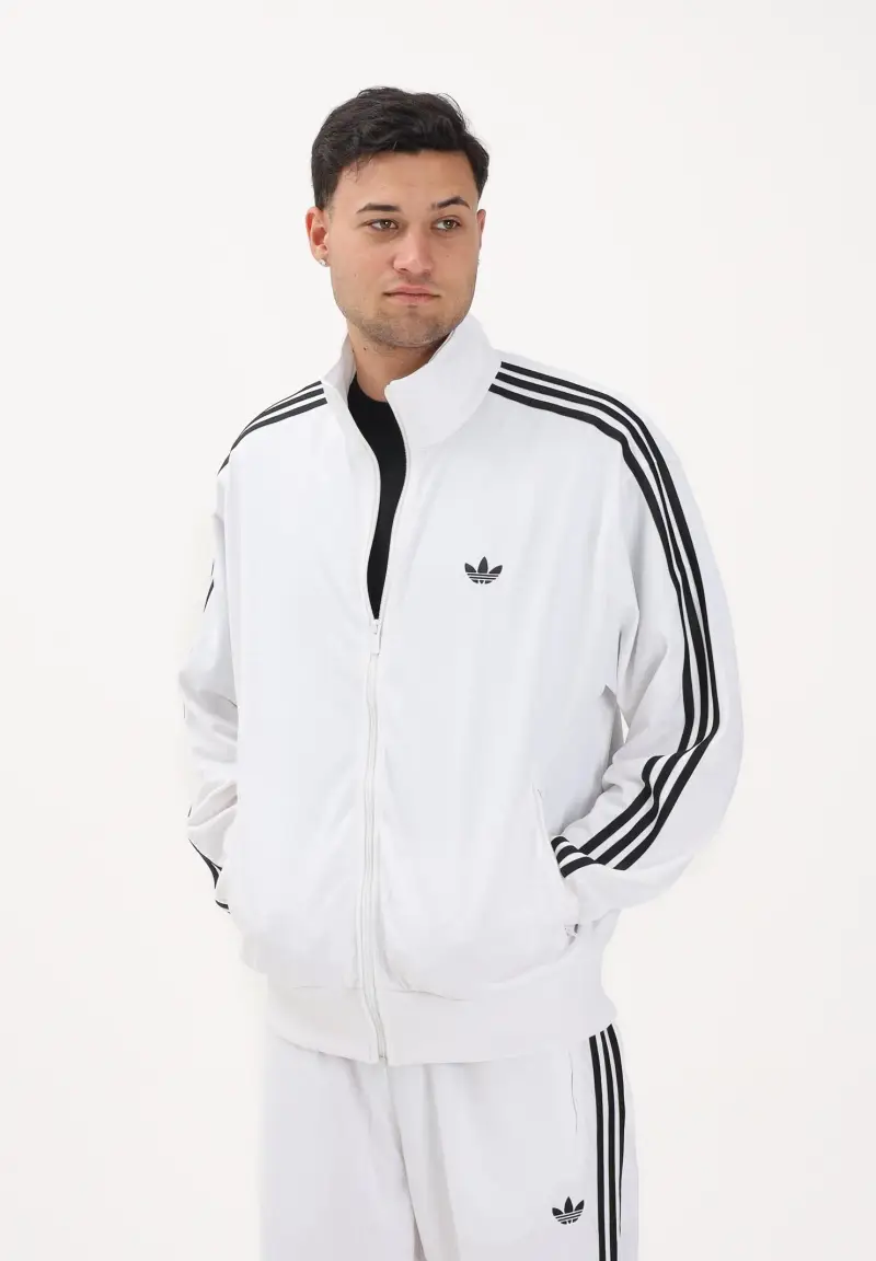 Felpa con zip FIREBIRD bianca e nera da uomo miniatura 2