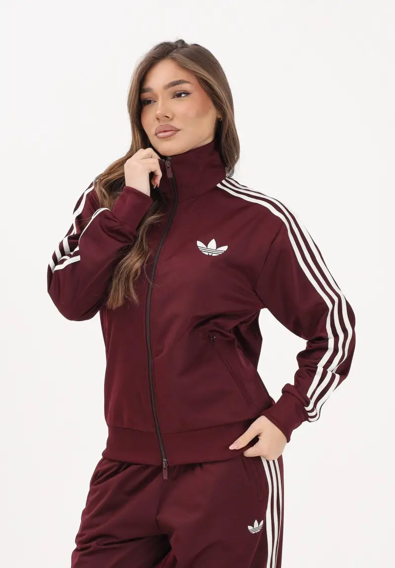 Felpa con zip FIREBIRD bordeaux da donna miniatura 2