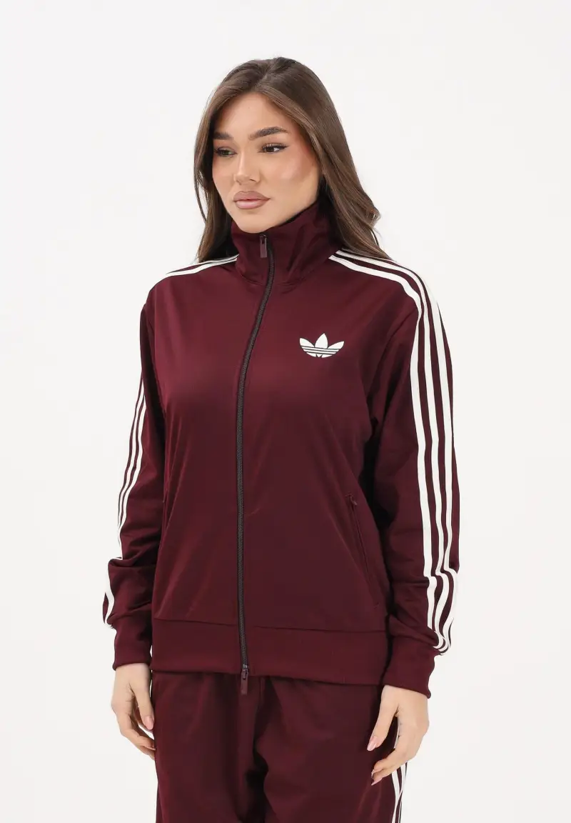 Felpa con zip FIREBIRD bordeaux da donna