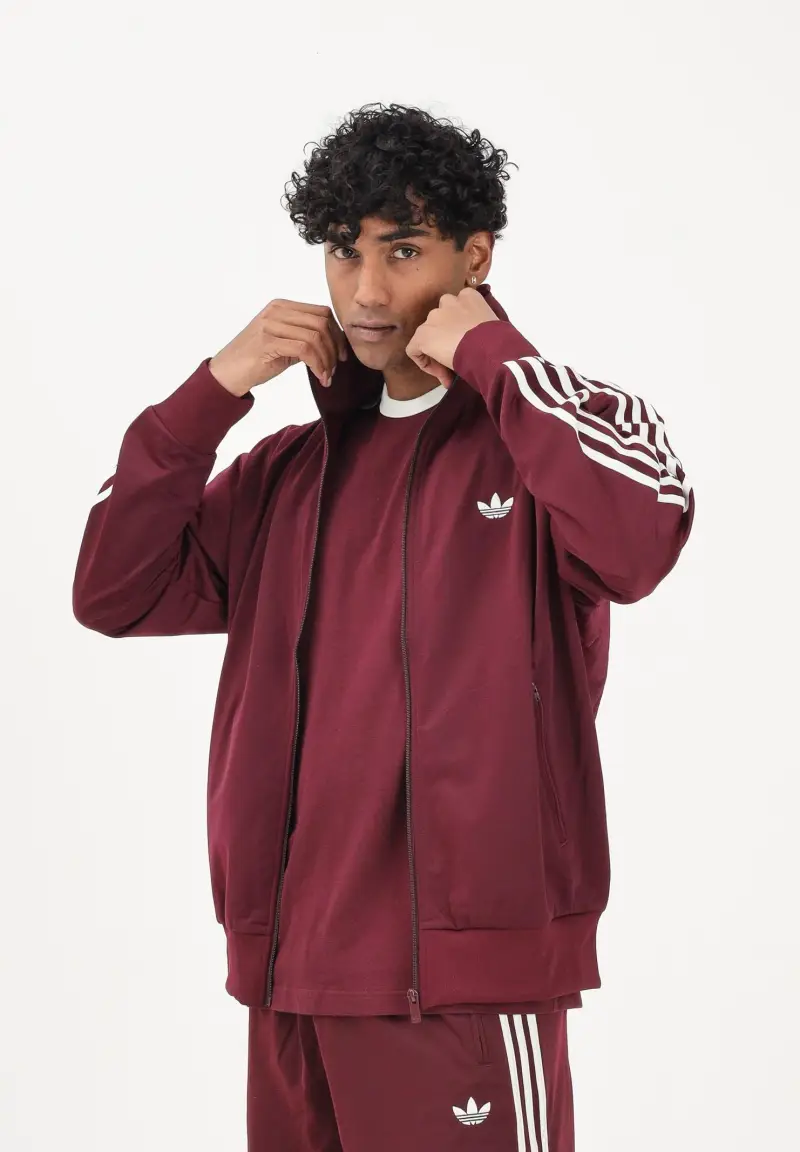 Felpa con zip FIREBIRD bordeaux da uomo miniatura 2