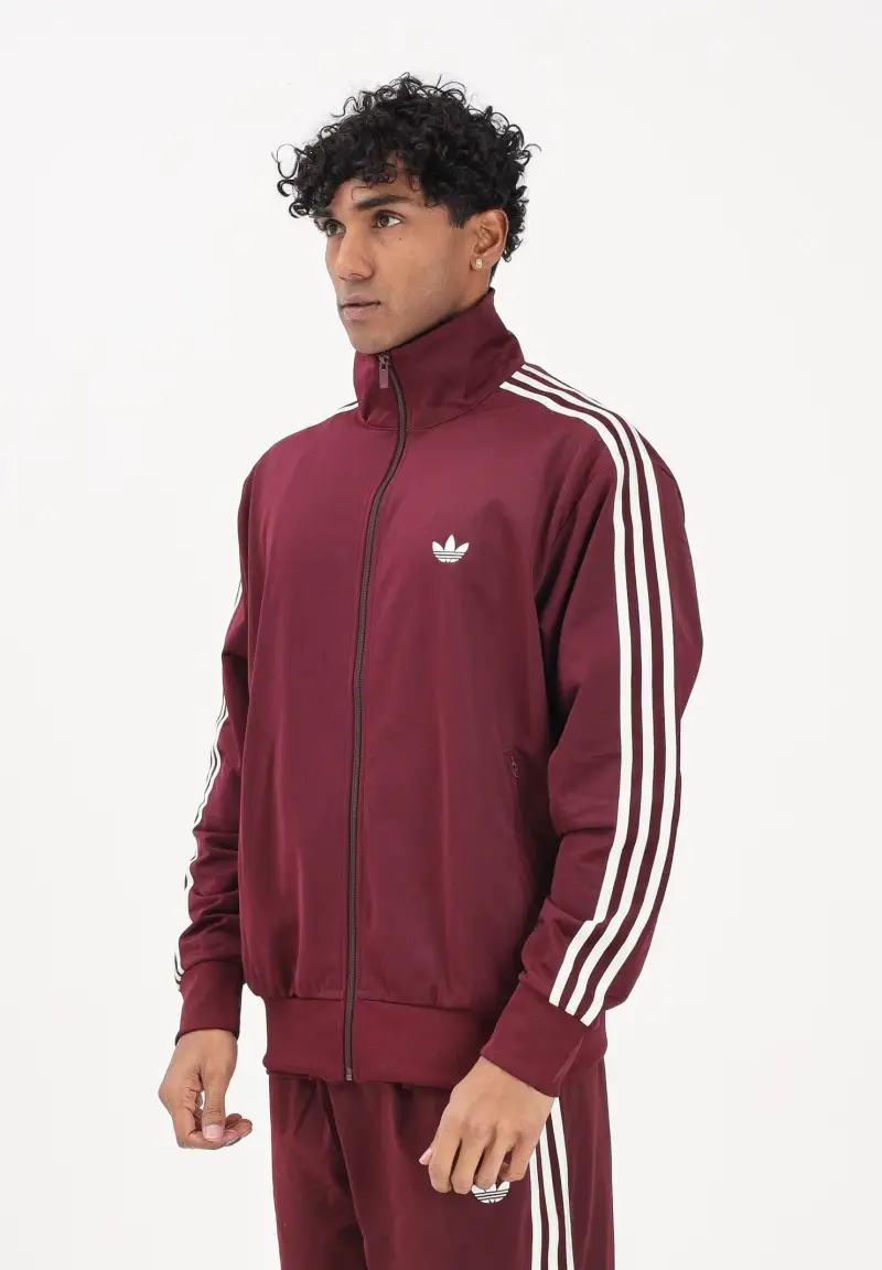 Felpa con zip FIREBIRD bordeaux da uomo