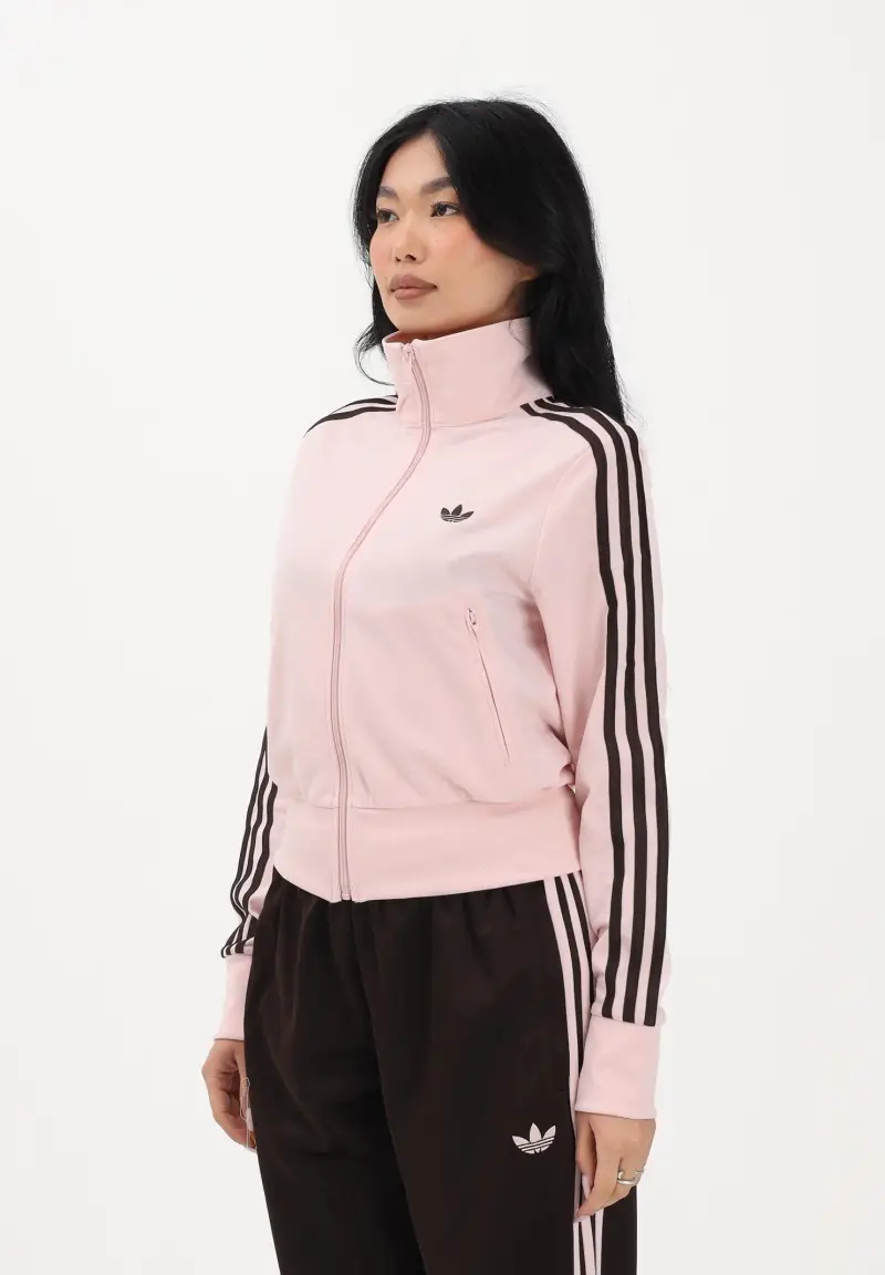 Felpa con zip FIREBIRD CLASSIC rosa e marrone da donna