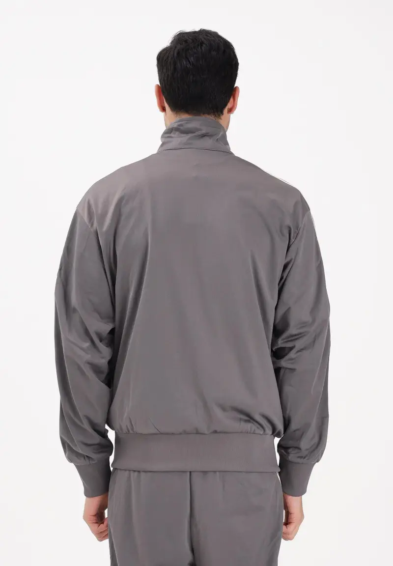 Felpa con zip Firebird grigia e panna da uomo miniatura 3