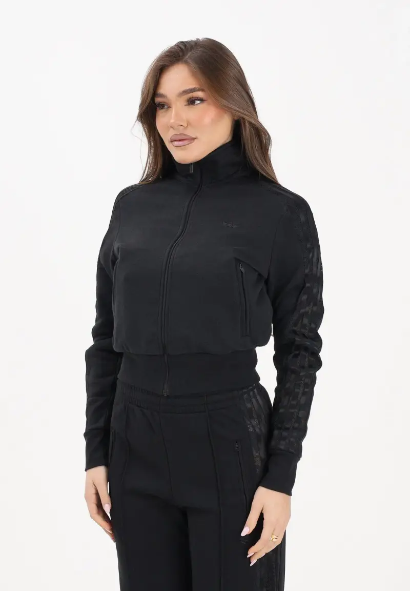 Felpa con zip FIREBIRD LACE nera da donna