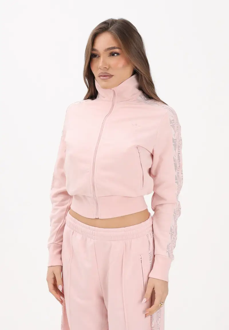 Felpa con zip FIREBIRD LACE rosa da donna