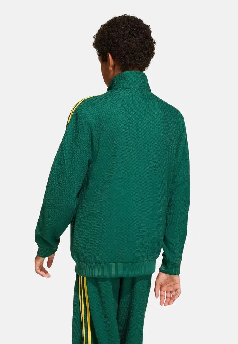 Felpa con zip FIREBIRD LOOSE DOUBLE KNIT verde e giallo per bambino e bambina miniatura 2