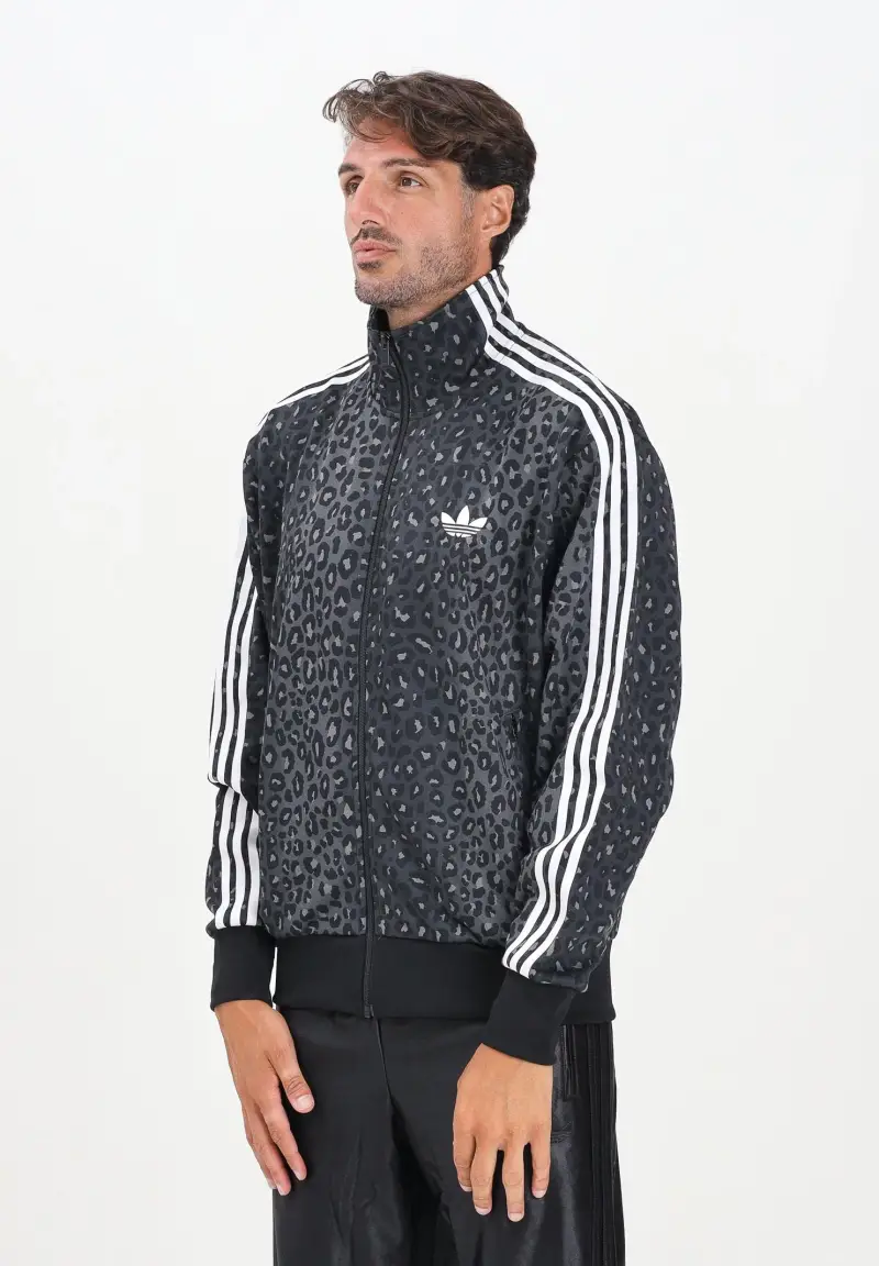 Felpa con zip Firebird Loose Leo nera da uomo